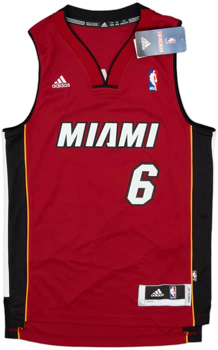 2010-14 Miami Heat James #6 adidas Swingman Alternate Jersey (XXS)