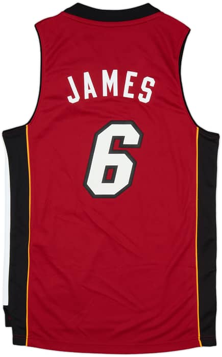 2010-14 Miami Heat James #6 adidas Swingman Alternate Jersey (XXS)