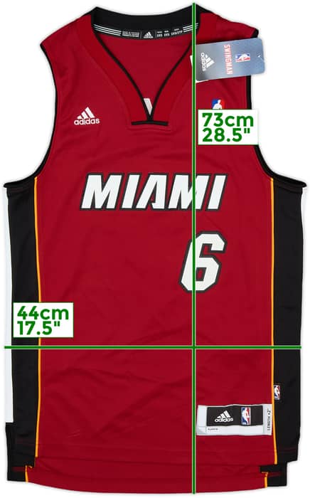 2010-14 Miami Heat James #6 adidas Swingman Alternate Jersey (XXS)