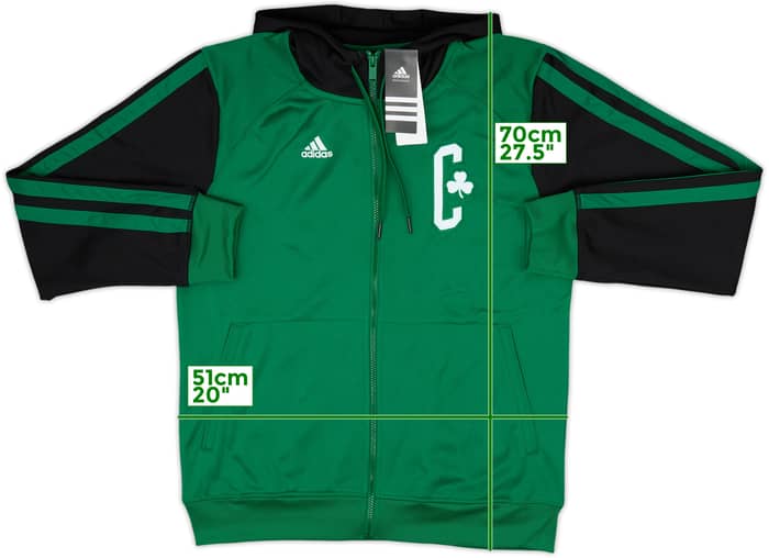 2013-14 Boston Celtics adidas Full Zip Hooded Sweat Top (M)