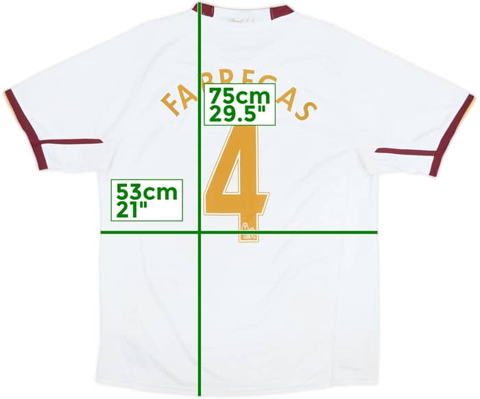 2007-08 Arsenal Away Shirt Fabregas #4 - 6/10 - (M)