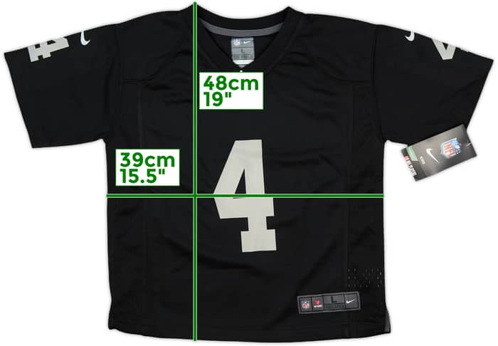 2014-19 Oakland Raiders Carr #4 Nike Game Home Jersey (S.Boys)