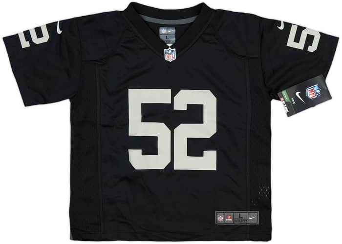 2014-17 Oakland Raiders Mack #52 Nike Game Home Jersey (S.Boys)