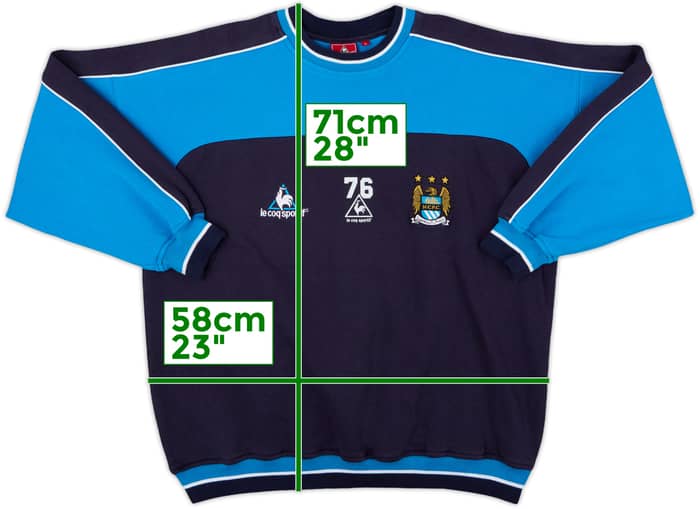 1999-00 Manchester City Le Coq Sportif Player Issue Sweat Top #76 - 7/10 - (L)