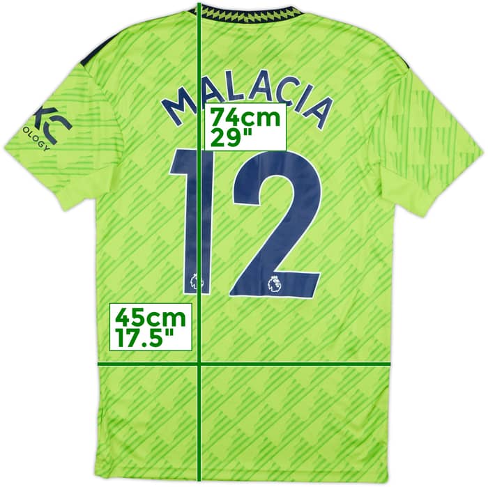 2022-23 Manchester United Third Shirt Malacia #12 - 8/10 - (S)