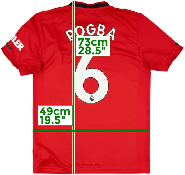 2019-20 Manchester United Home Shirt Pogba #6 - 5/10 - (M)