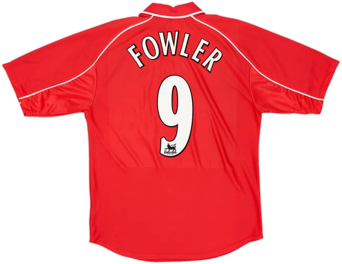 2000-02 Liverpool 'Worthington Cup Final' Home Shirt Fowler #9 - 8/10 - (L)