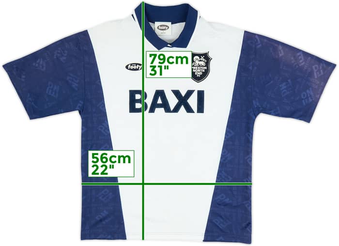 1995-96 Preston North End Home Shirt - 9/10 - (L)