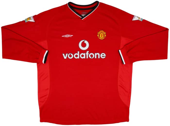 2000-02 Manchester United Home L/S Shirt Keane #16 - 9/10 - (XXL)