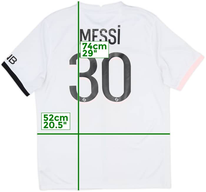 2021-22 Paris Saint-Germain Away Shirt Messi #30 - 5/10 - (L)