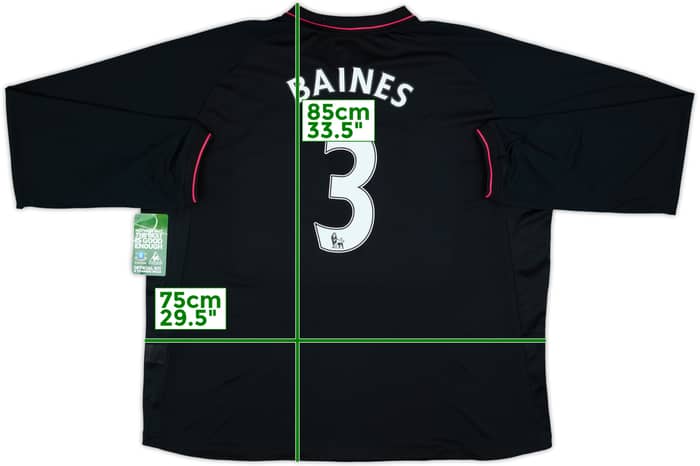 2009-10 Everton Away L/S Shirt Baines #3 (3XL)