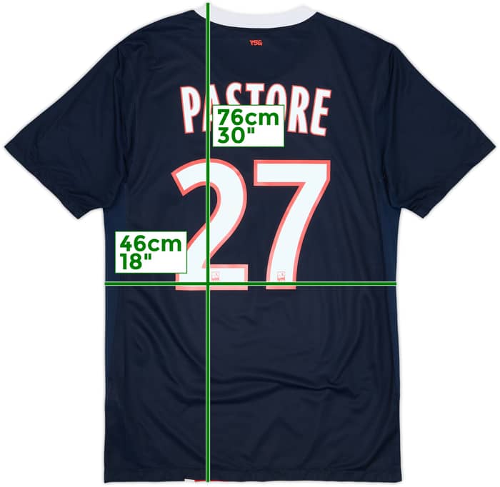 2011-12 Paris Saint-Germain Home Shirt Pastore #27 - 8/10 - (S)