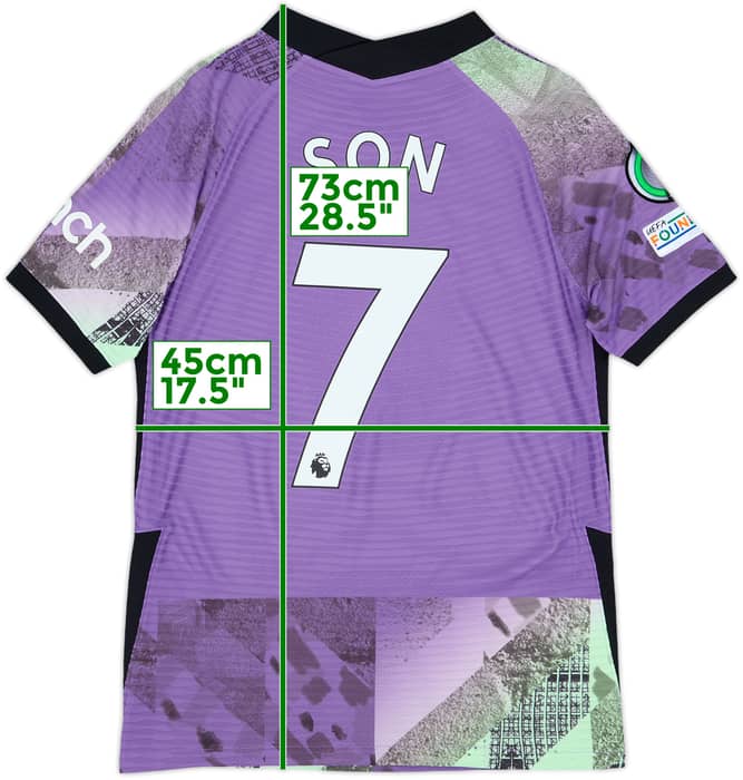 2021-22 Tottenham Authentic Third Shirt Son #7 - 10/10 - (S)