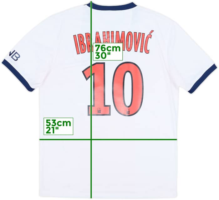 2013-14 Paris Saint-Germain Away Shirt Ibrahimovic #10 - 9/10 - (M)