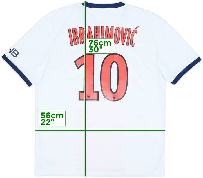 2013-14 Paris Saint-Germain Away Shirt Ibrahimovic #10 - 8/10 - (L)