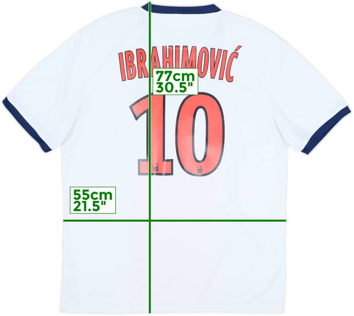 2013-14 Paris Saint-Germain Away Shirt Ibrahimovic #10 - 8/10 - (L)