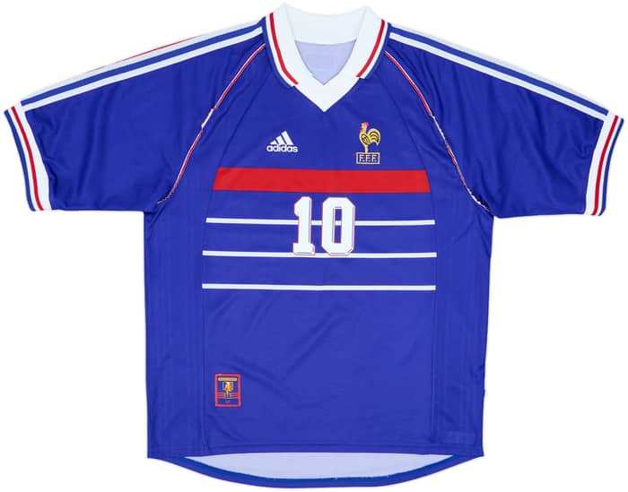 1998-00 France Home Shirt Zidane #10 - 8/10 - (XL)