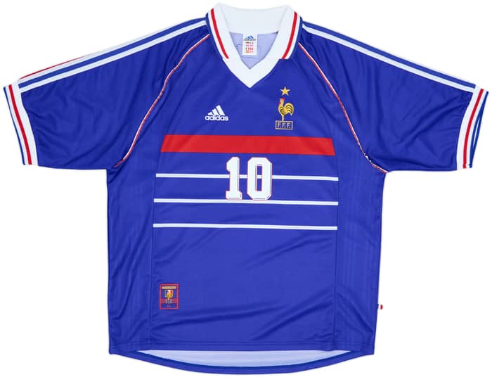 1998-00 France Home Shirt Zidane #10 - 10/10 - (XL)