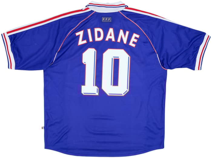 1998-00 France Home Shirt Zidane #10 - 9/10 - (XL)