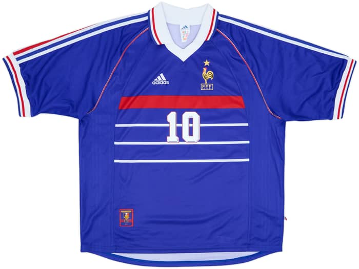 1998-00 France Home Shirt Zidane #10 - 9/10 - (XL)