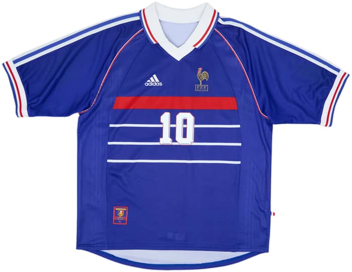 1998-00 France Home Shirt Zidane #10 - 8/10 - (XL)