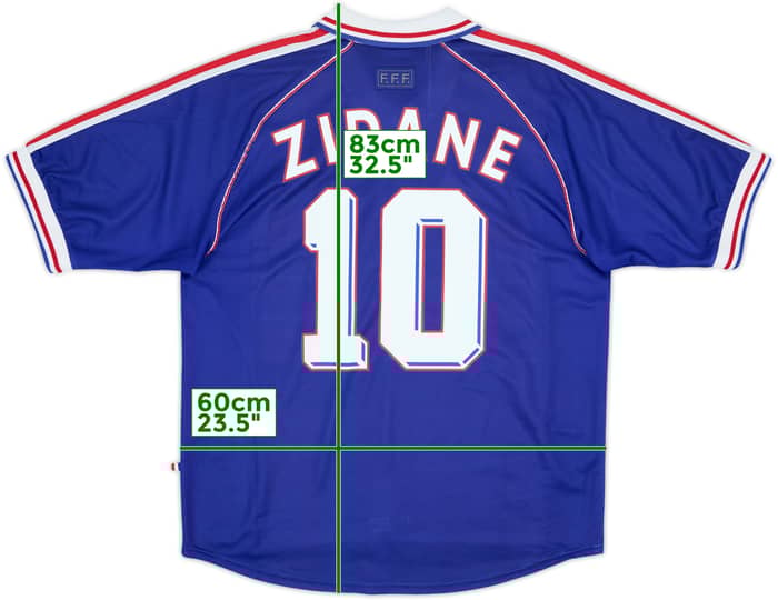 1998-00 France Home Shirt Zidane #10 - 8/10 - (XL)