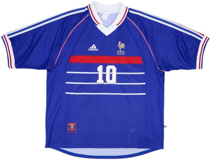 1998-00 France Home Shirt Zidane #10 - 9/10 - (XL)