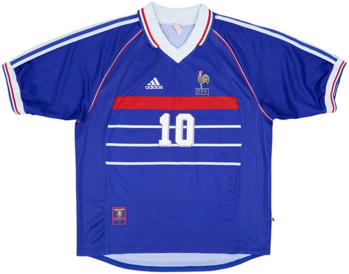 1998-00 France Home Shirt Zidane #10 - 7/10 - (XL)