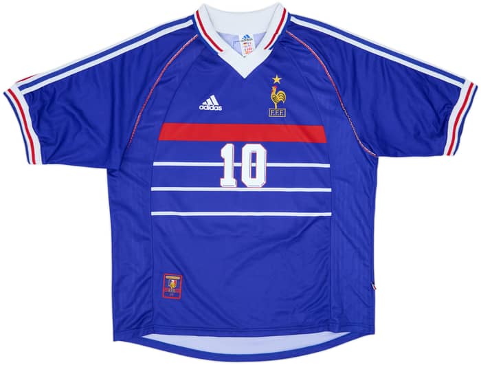 1998-00 France Home Shirt Zidane #10 - 10/10 - (XL)