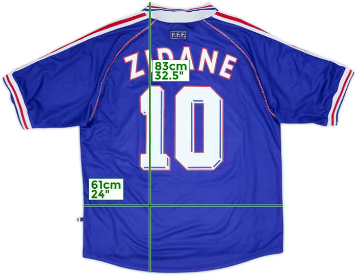 1998-00 France Home Shirt Zidane #10 - 10/10 - (XL)