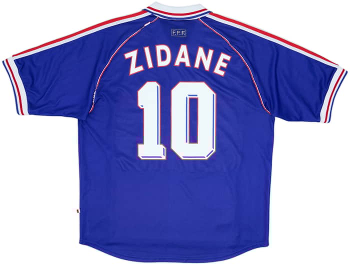 1998-00 France Home Shirt Zidane #10 - 9/10 - (XL)