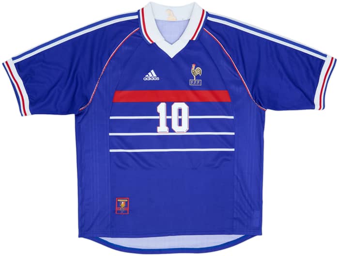 1998-00 France Home Shirt Zidane #10 - 8/10 - (XL)