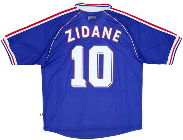 1998-00 France Home Shirt Zidane #10 - 9/10 - (XL)