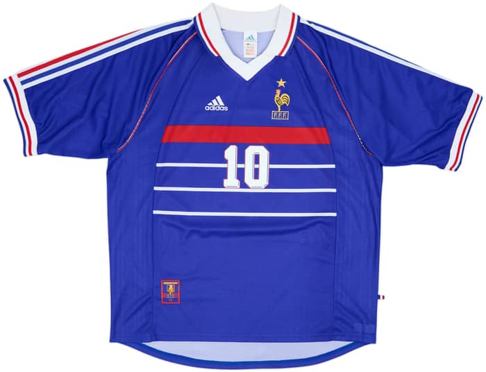 1998-00 France Home Shirt Zidane #10 - 9/10 - (XL)