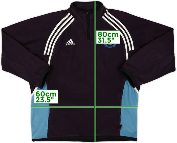 2001-02 Newcastle United adidas 1/4 Zip Fleece Top - 5/10 - (L)
