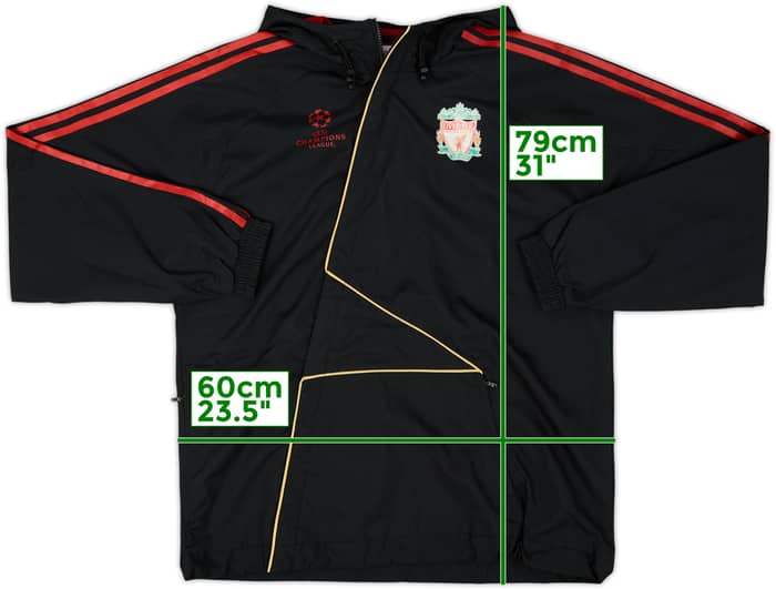 2009-10 Liverpool adidas CL Hooded Rain Jacket - 5/10 - (M/L)