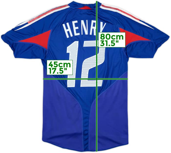 2004-06 France Home Shirt Henry #12 - 6/10 - (S)