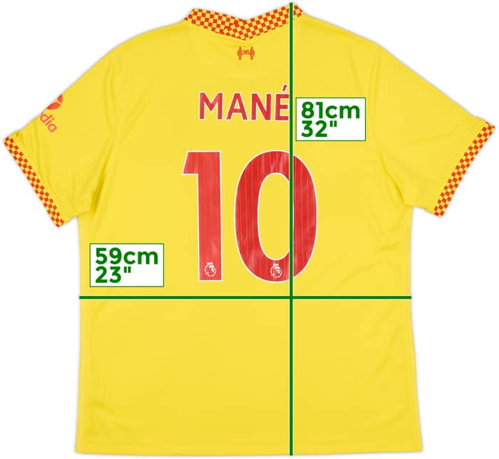 2021-22 Liverpool Third Shirt Mane #10 - 8/10 - (XL)