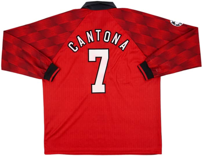 1996-98 Manchester United Home L/S Shirt Cantona #7 - 6/10 - (XXL)
