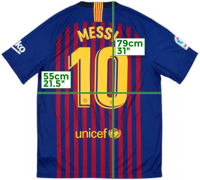 2018-19 Barcelona Home Shirt Messi #10 - 10/10 - (L)