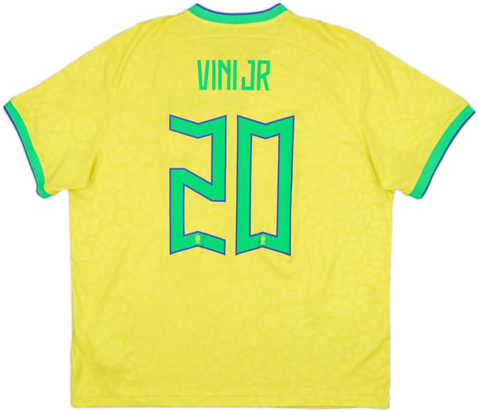 2022-23 Brazil Home Shirt Vini Jr #20 - 8/10 - (XL)