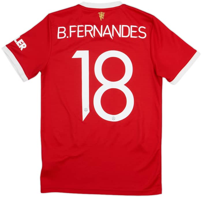 2021-22 Manchester United Home Shirt B.Fernandes #18 - 8/10 - (S)