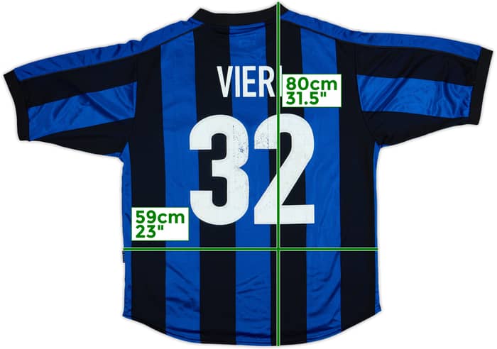 1999-00 Inter Milan Home Shirt Vieri #32 - 6/10 - (L)
