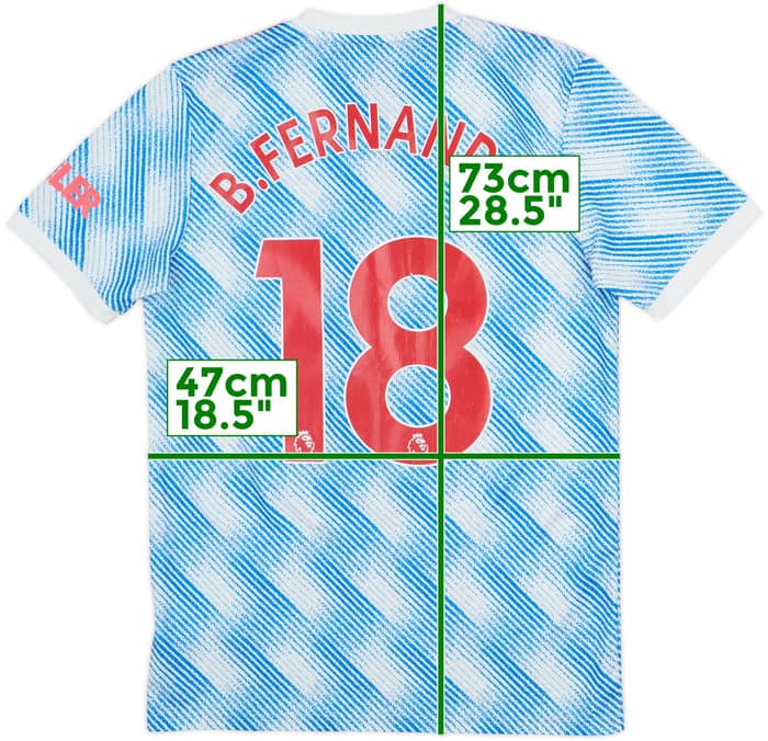 2021-22 Manchester United Away Shirt B.Fernandes #18 - 6/10 - (S)