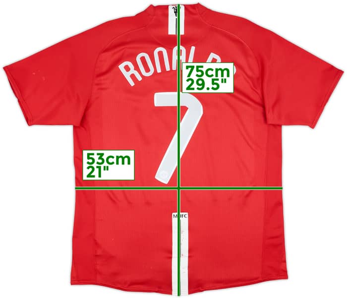 2007-09 Manchester United Home Shirt Ronaldo #7 - 5/10 - (L)