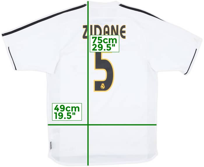 2003-04 Real Madrid Home Shirt Zidane #5 - 8/10 - (S)