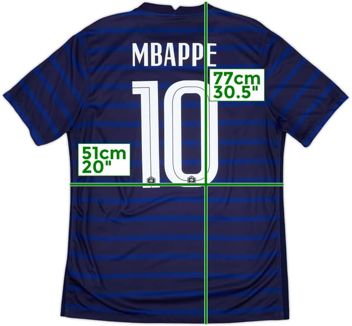 2020-21 France Home Shirt Mbappe #10 - 9/10 - (L)