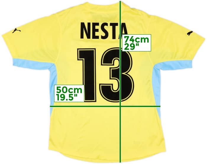 2001-02 Lazio Away Shirt Nesta #13 - 6/10 - (L)