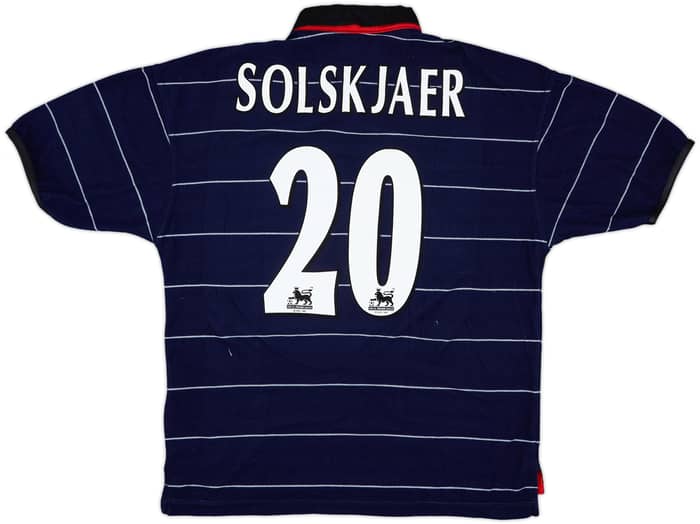 1999-00 Manchester United Away Shirt Solskjaer #20 - 9/10 - (M)