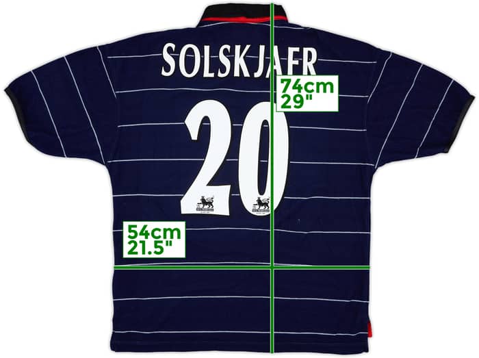 1999-00 Manchester United Away Shirt Solskjaer #20 - 9/10 - (M)